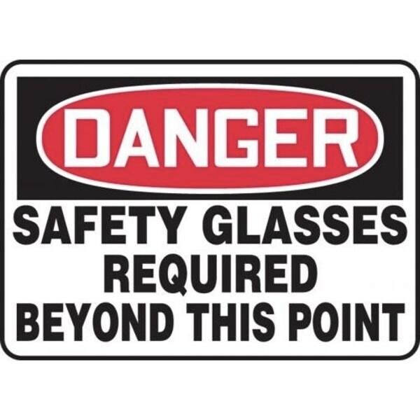 Accuform OSHA DANGER Safety Sign EYE MPPE008XT MPPE008XT - main